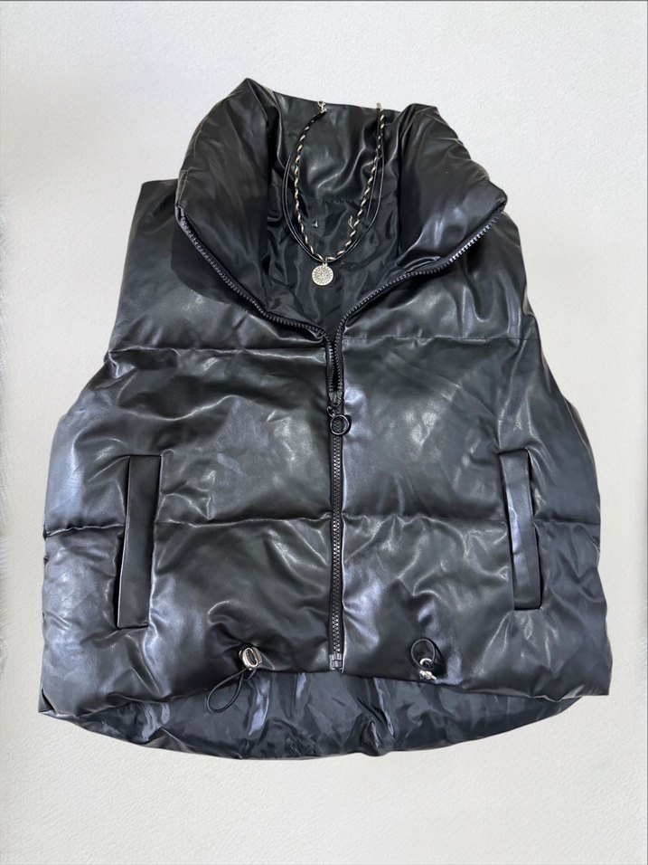 Goth yelek rock knit tie hooded b 8 - Görsel 4