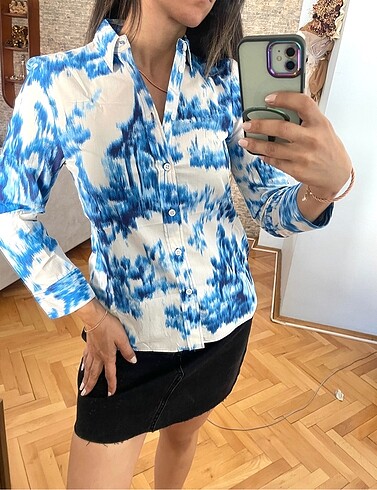Zara desenli gömlek