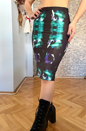 Urban Outfitters Desenli midi etek vintage y2k fairycore killstar shein