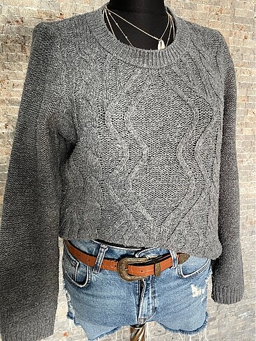 Gri kazak vintage y2k zara fairycore