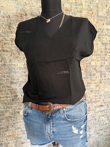 s Beden Siyah bluz vintage y2k zara bershka