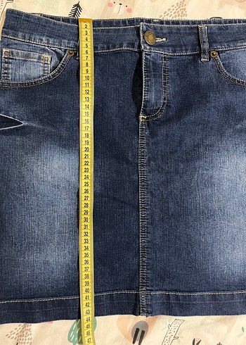 l Beden mavi Renk Kadın Lacivert Denim Mini Etek