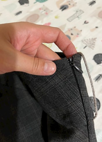 l Beden gri Renk Kışlık kısa yün etek
