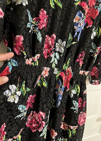 Koton dantel çiçekli elbise - Görsel 4