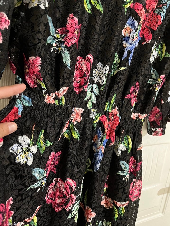 Koton dantel çiçekli elbise - Görsel 4