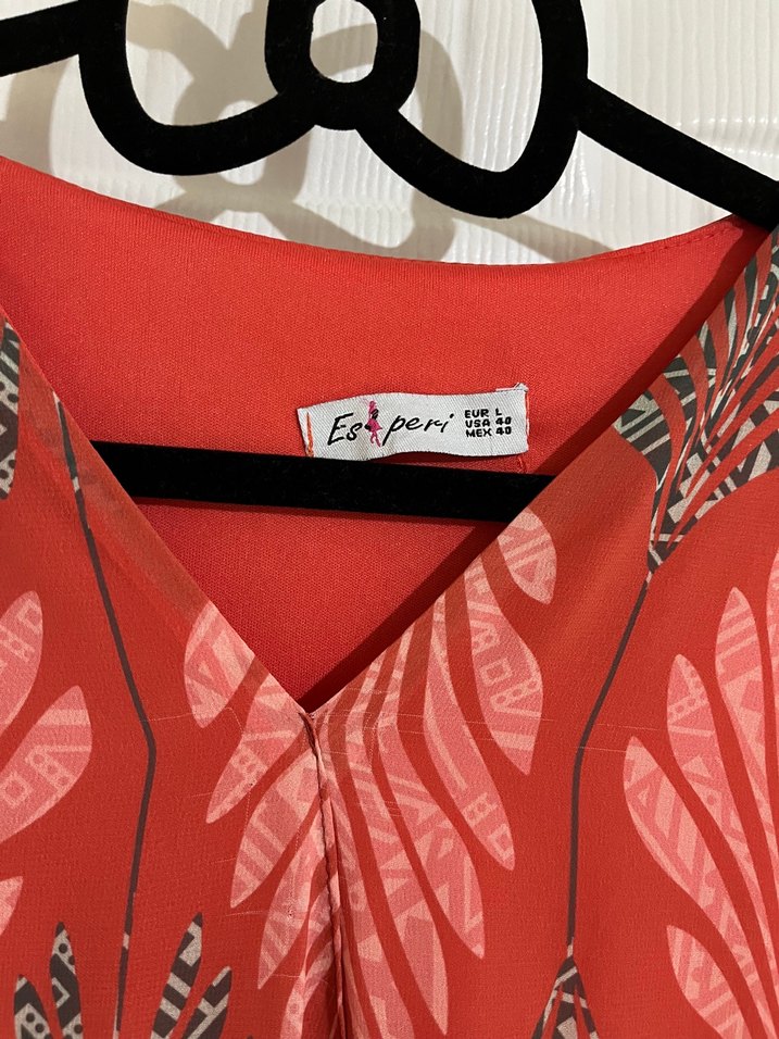 Desenli şifon pileli uzun elbise - Görsel 4