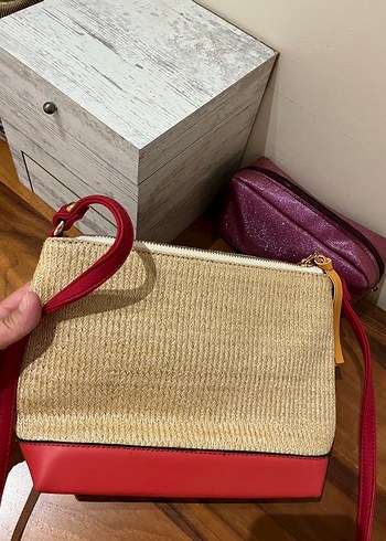 Püsküllü Bohem Tarz Kırmızı Kadın Çanta - Görsel 4