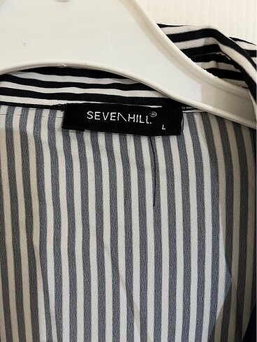 Çizgili lacivert gömlek - Görsel 2