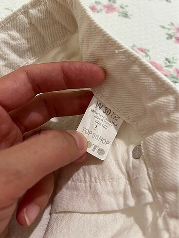 38 Beden Topshop yüksek bel kısa kot şort