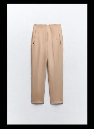 Zara taba rengi yüksek bel pant