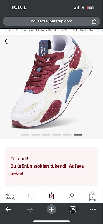 Puma RS-X Heritage bordo sneaker - Görsel 5