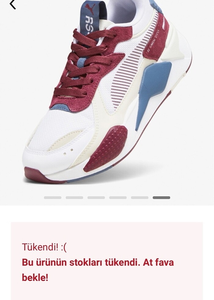 Puma RS-X Heritage bordo sneaker - Görsel 5