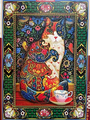 Beden Renkli Kedi Puzzle(1000parça)