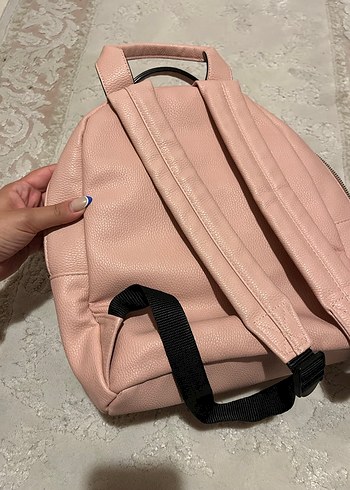 Beden pembe deri stradivarius sırt çantası
