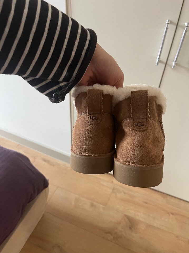 Kahverengi Kürklü Kadın Süet Ugg — görsel 4/8