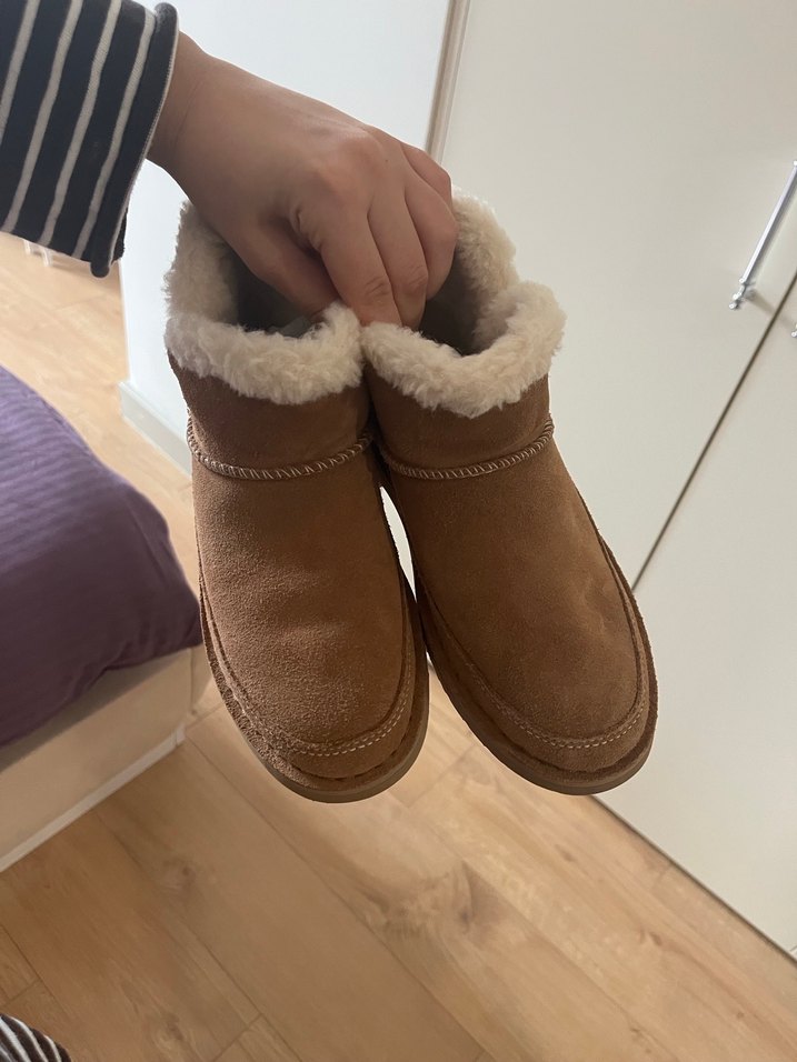 Kahverengi Kürklü Kadın Süet Ugg — görsel 2/8