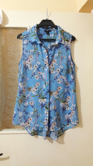 h&m sifir kol gomlek