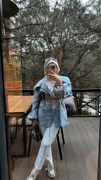 Zara Mavi desenli jakar ceket