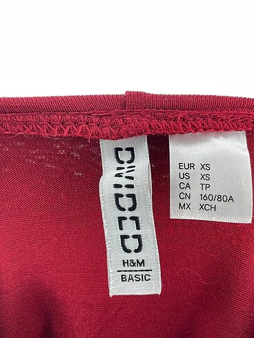 xs Beden bordo Renk H&M Bluz %70 İndirimli.