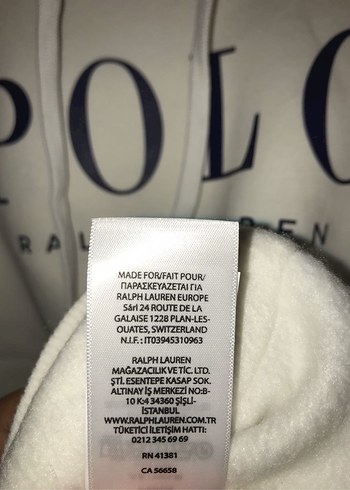 Ralph Lauren Beyaz Polo Ralph Lauren Kapüşonlu Sweatshirt