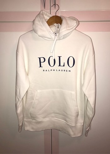 Beyaz Polo Ralph Lauren Kapüşonlu Sweatshirt