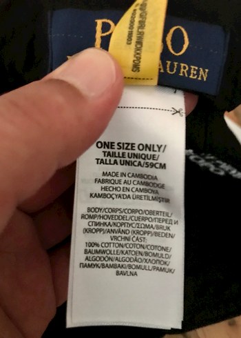  Beden Ralp Lauren Teddy Bear Şapka.
