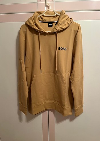 Bej Kapüşonlu Erkek Sweatshirt BOSS - Görsel 2