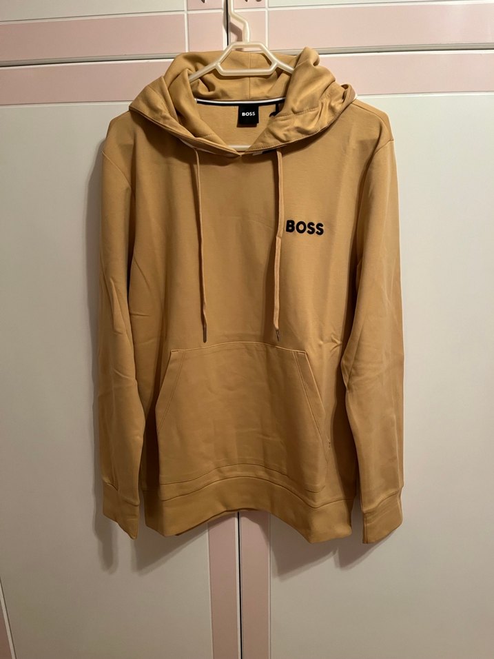 Bej Kapüşonlu Erkek Sweatshirt BOSS - Görsel 2