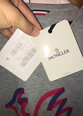 Gri Moncler Baskılı Erkek Tişört - Görsel 3