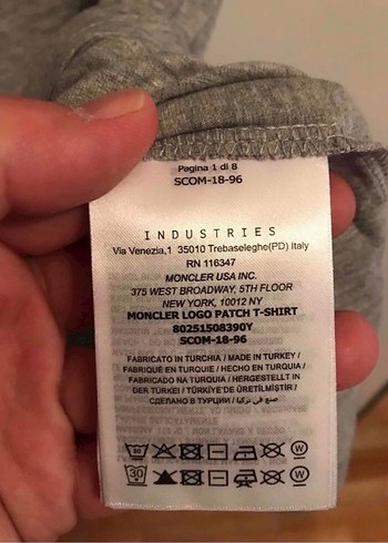 Gri Moncler Baskılı Erkek Tişört - Görsel 4