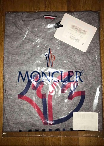 Gri Moncler Baskılı Erkek Tişört - Görsel 2