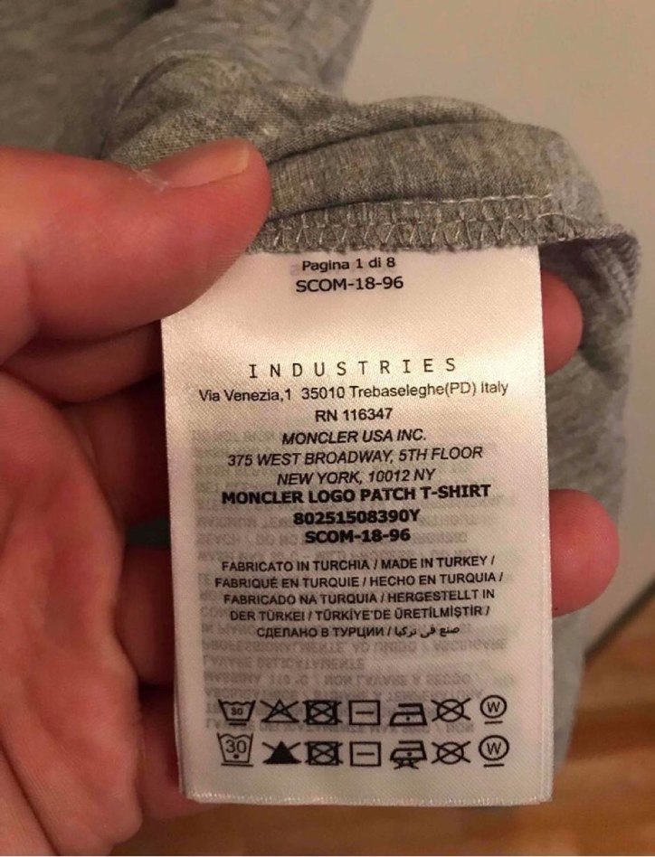 Gri Moncler Baskılı Erkek Tişört - Görsel 4