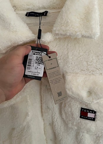 Tommy Hilfiger Düğmeli Beyaz Kadın Midi Ceket - Görsel 5