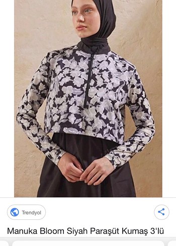 Manuka Bloom Siyah Paraşüt Kumaş Set Haşema - Görsel 2