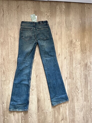 32 Beden düşük bel flare jean