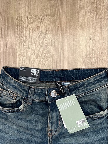 H&M düşük bel flare jean
