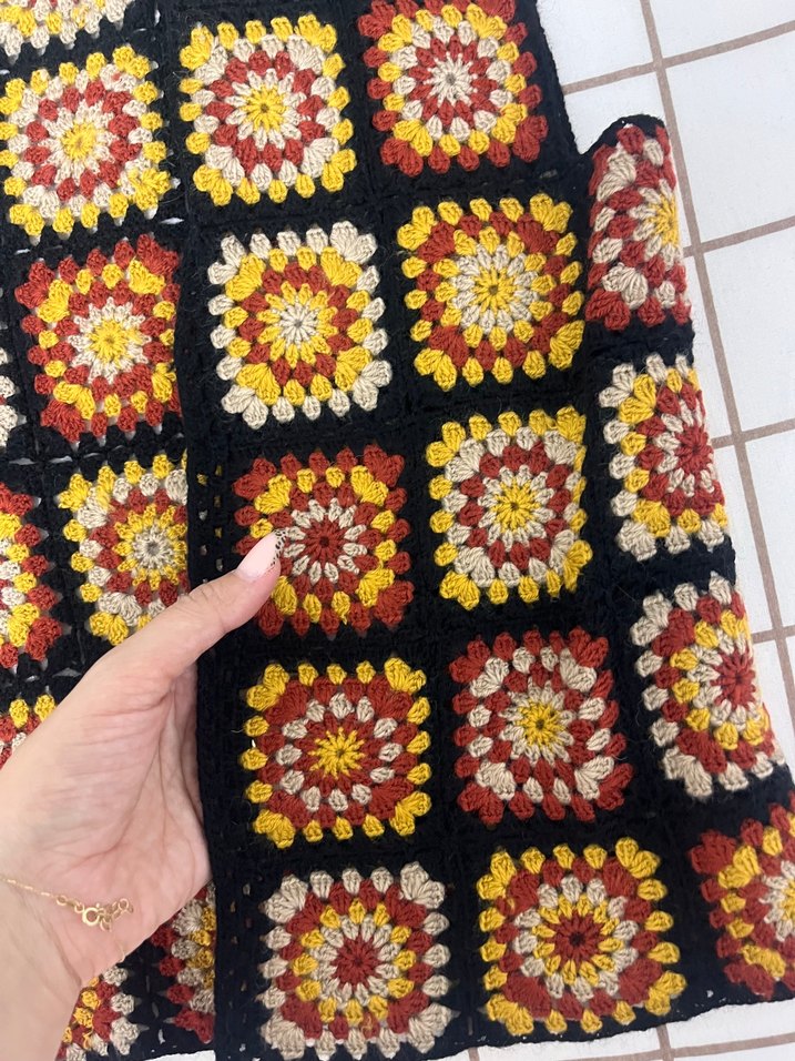 Tığ İşi Bohem Renkli Örgü Yelek — görsel 4/8