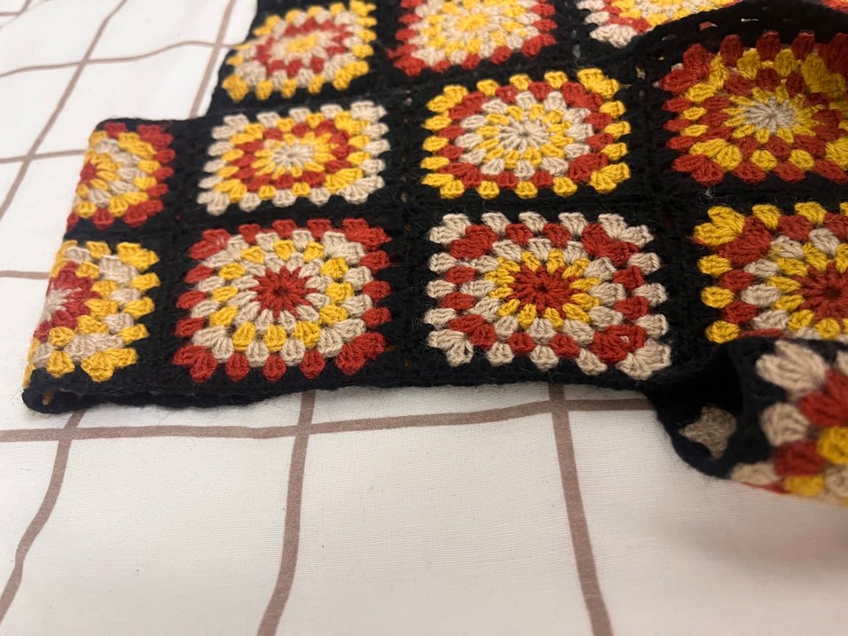 Tığ İşi Bohem Renkli Örgü Yelek — görsel 6/8