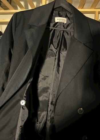 38 Beden Düğmeli Siyah Kadın Blazer