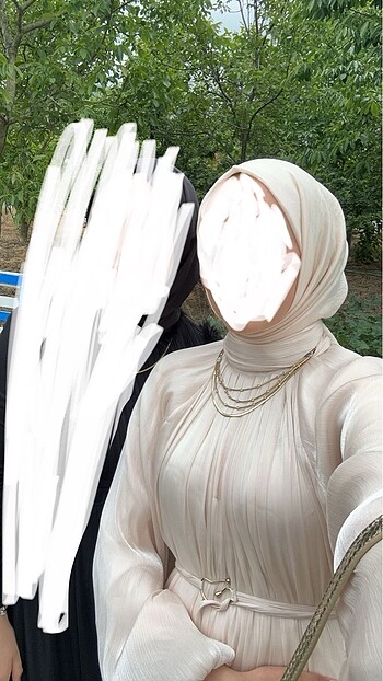 38 Beden Somon rengi parlak abiye elbise şal ile gönderilecektir
