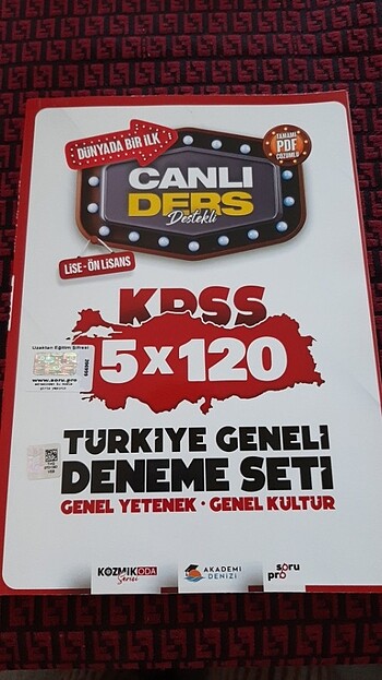 Kpss 2024 turkiye geneli deneme seti 5 adet lise önlisans