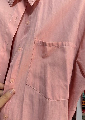 Diğer Düğmeli Pembe Kadın Gömlek