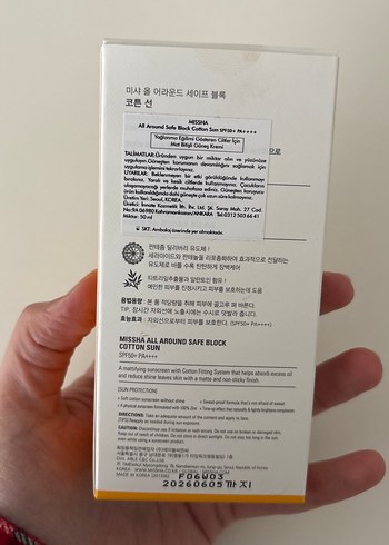 Missha Cotton Güneş Koruyucu SPF50+ PA++++ 50 ml - Görsel 2
