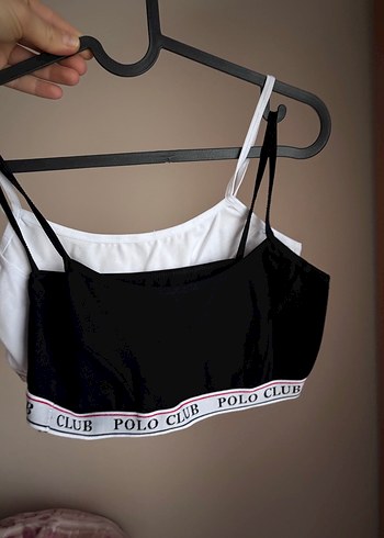 Siyah Polo Club Atlet Büstiyer - Görsel 3