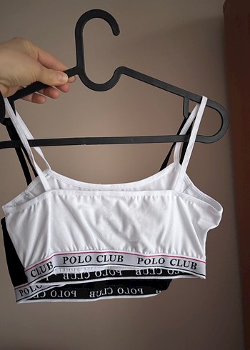 Siyah Polo Club Atlet Büstiyer - Görsel 5