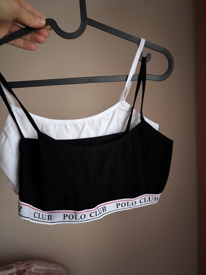 Siyah Polo Club Atlet Büstiyer - Görsel 3