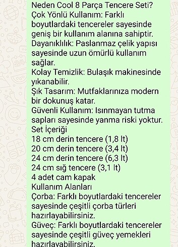 Beden Amboss tencere seti