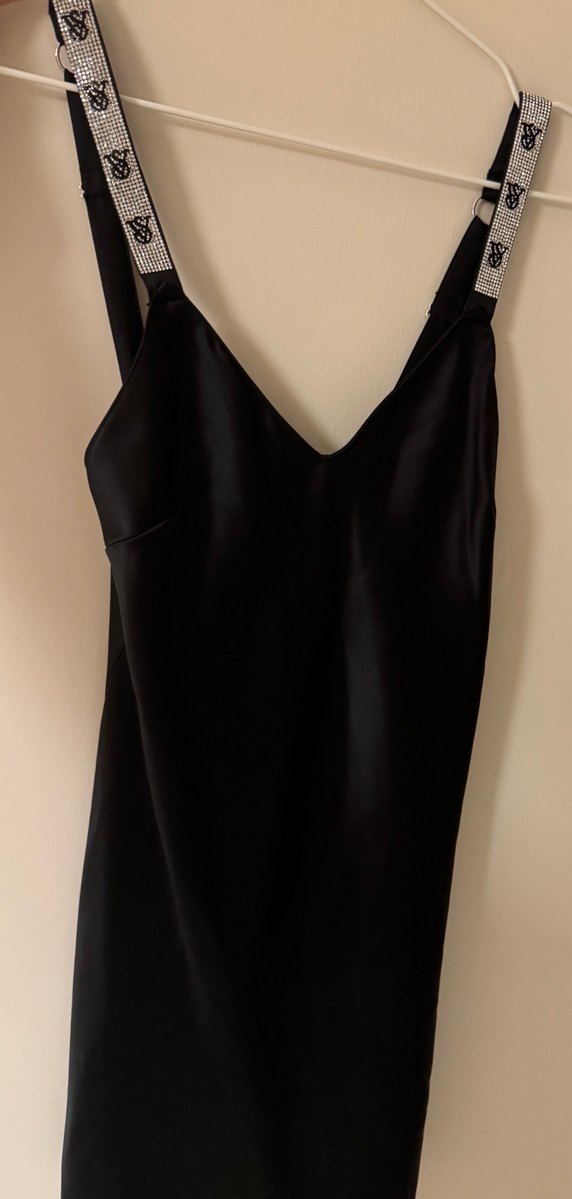 Victorias Secret Taşlı Siyah İnce Askılı  Gecelik - Görsel 4