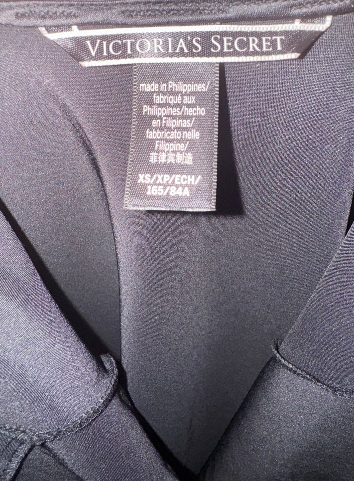 Victorias Secret Taşlı Siyah İnce Askılı  Gecelik - Görsel 5