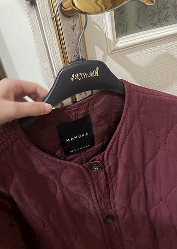 Manuka kapitone ceket kaban - Görsel 5